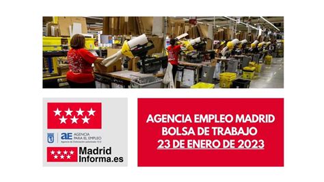 tablon de empleo madrid|Ofertas de empleo y trabajo en Madrid.